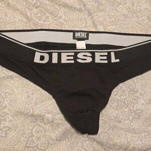 Diesel Cotton Stretch Men's UMBR-STRING/Thong - Black - X-Large